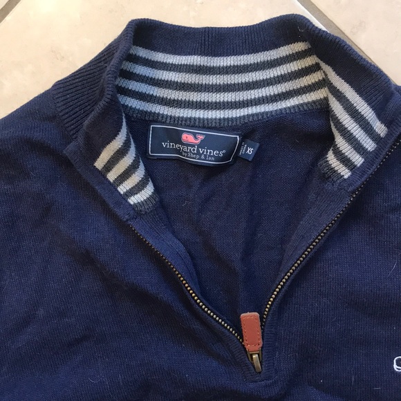 Vineyard Vines nautical leather sweater XS - Picture 2 of 7